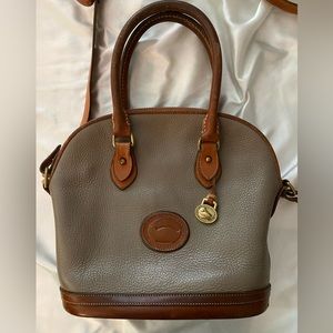 Vintage Dooney & Bourke Norfolk Domed All-weather Leather Satchel